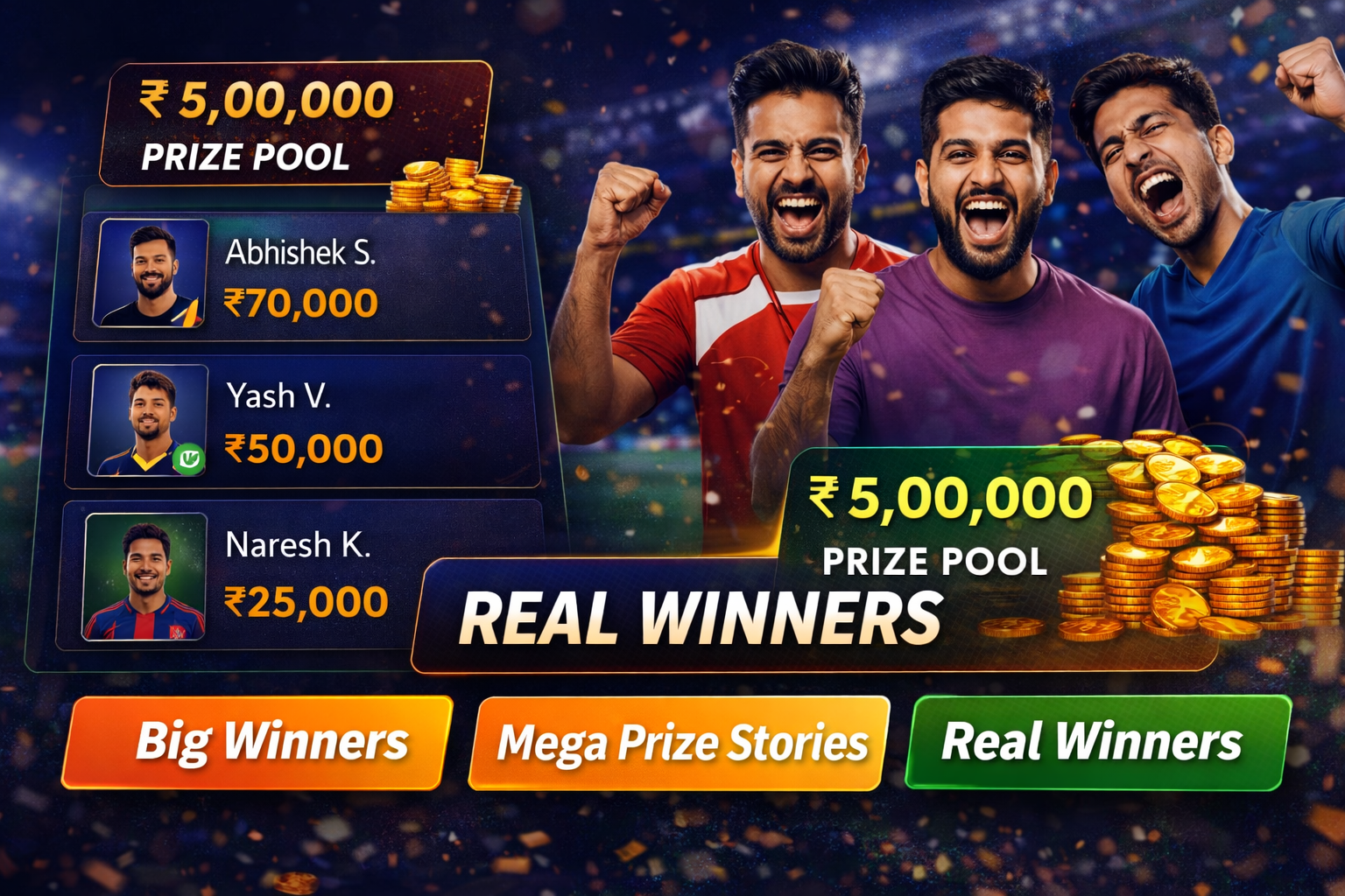 Come APK Go fantasy cricket result notes