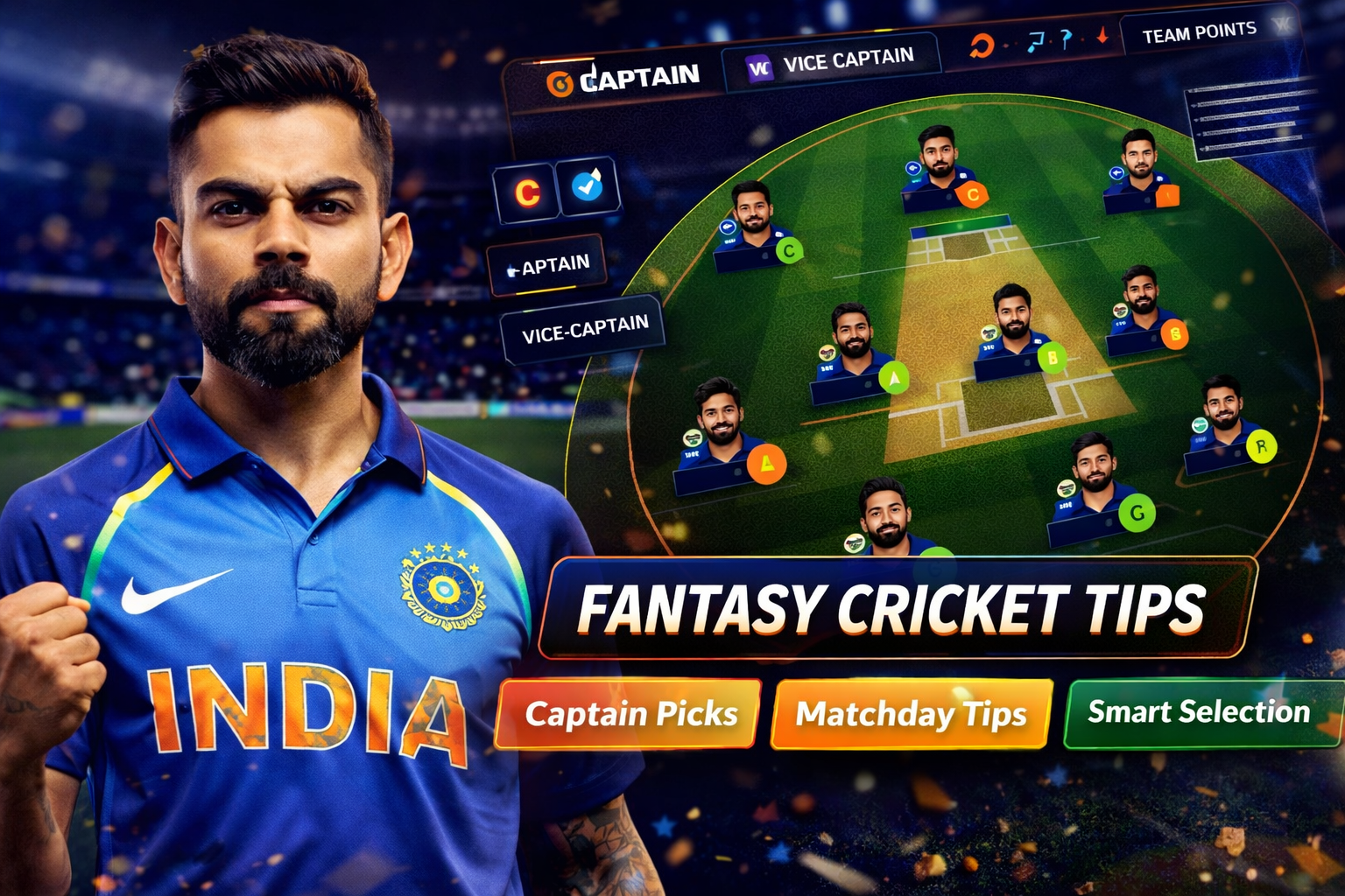 Come APK Go role based fantasy cricket checklist
