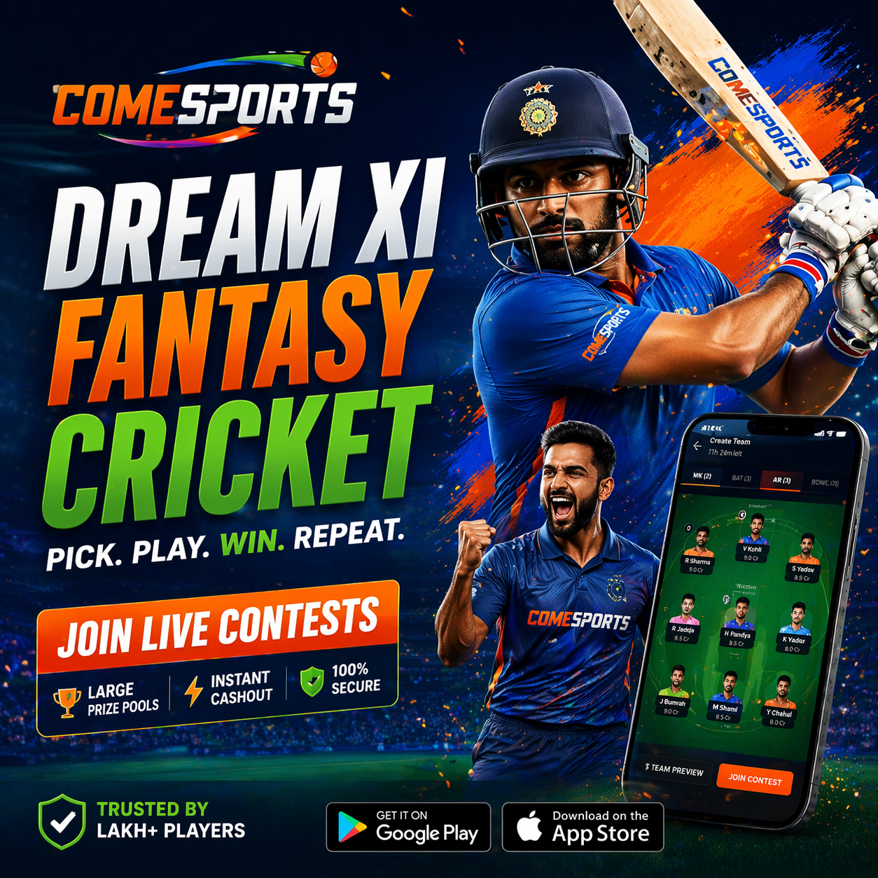 Come APK Go fantasy sports main visual